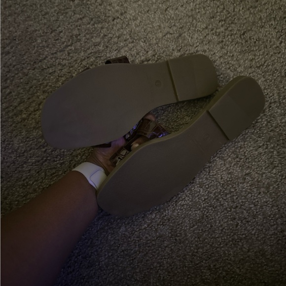 Fashion Nova Dark Brown Croc Slides - Picture 2 of 2